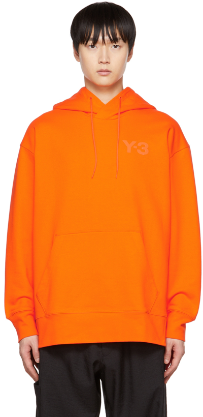 Classic Logo Cotton Sweatshirt Hoodie In Orange