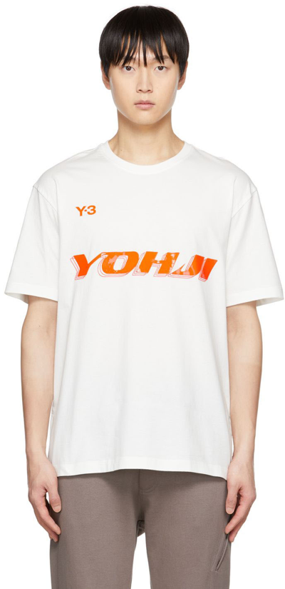 Shop Y-3 White Bonded T-shirt In Core White