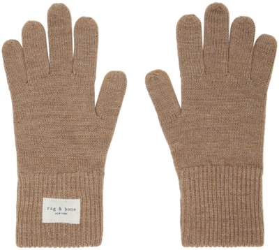 Shop Rag & Bone Brown Addison Gloves In Camel