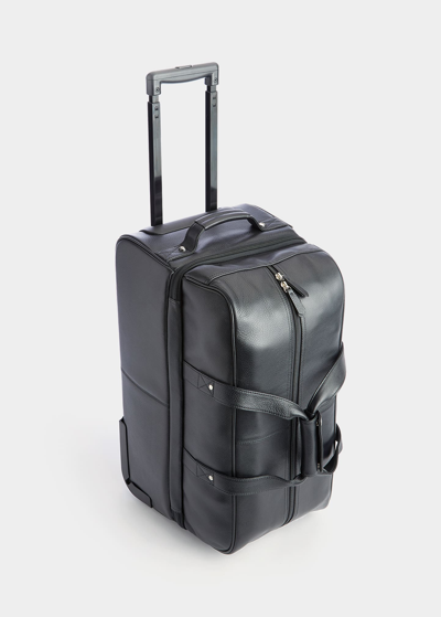 Shop Royce New York Executive Rolling Duffle Suitcase In Black