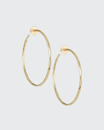 Shop Ippolita Large Squiggle Hoop Earrings In 18k Gold In Yellow Gold