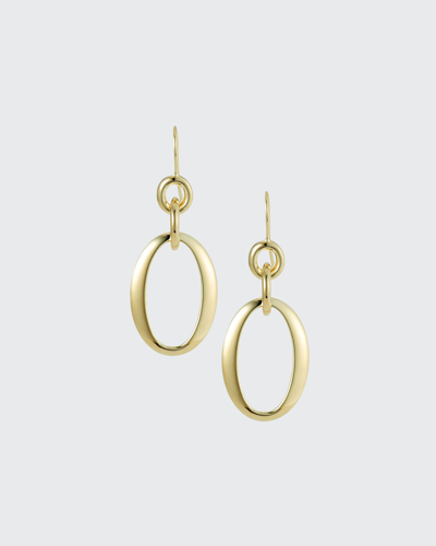 Shop Ippolita Short Oval Link Earrings In 18k Gold In Yellow Gold