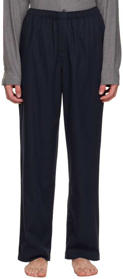 Shop Sunspel Navy Straight-leg Pyjama Pants In Buaa9 Navy9