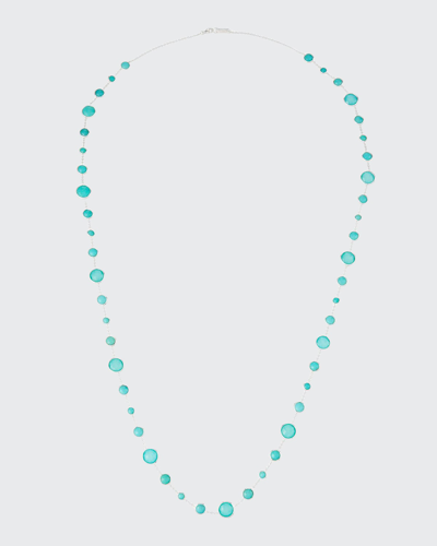 Shop Ippolita Lollitini Long Necklace In Sterling Silver In Turquoise