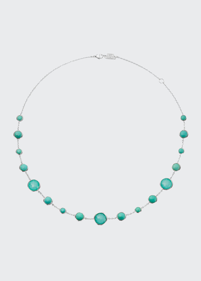 Shop Ippolita Lollitini Short Necklace In Sterling Silver In Turquoise