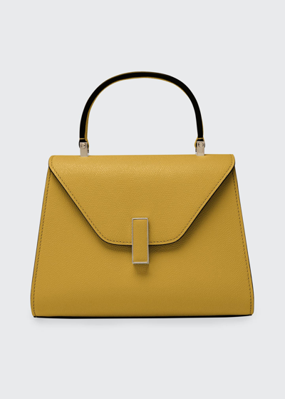 Shop Valextra Iside Mini Leather Satchel Bag In Yellow