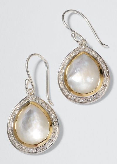 Shop Ippolita Teardrop Earrings In Chimera With Diamonds In Mother Of Pearl