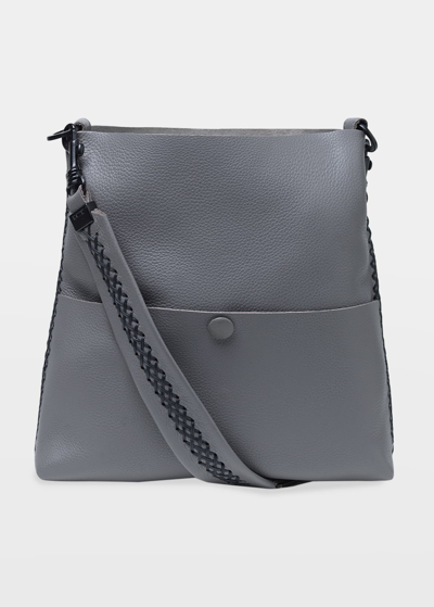 Shop Callista Iconic Slim Messenger Crossbody Bag In Granite Noir