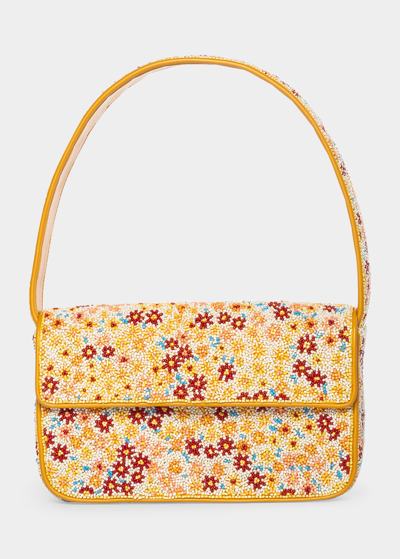 Shop Staud Tommy Floral Shoulder Bag In Soleil Flower Mar
