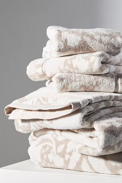 Shop Anthropologie Ernestine Bath Towel Collection In Beige