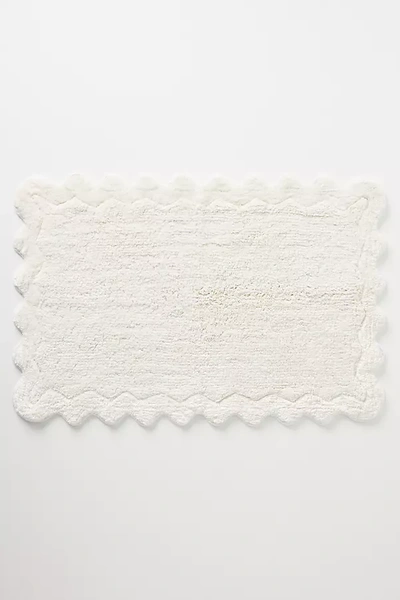 Shop Anthropologie Scalloped Bath Mat In White