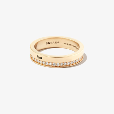 Shop Le Gramme 18k Yellow Gold La 7g Polished Diamond Ring