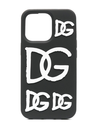 Shop Dolce & Gabbana Black Logo Iphone 13 Pro Cover