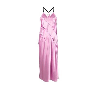 Shop Alyx Pink Halterneck Midi Dress In Pnk0008 Light Mauve