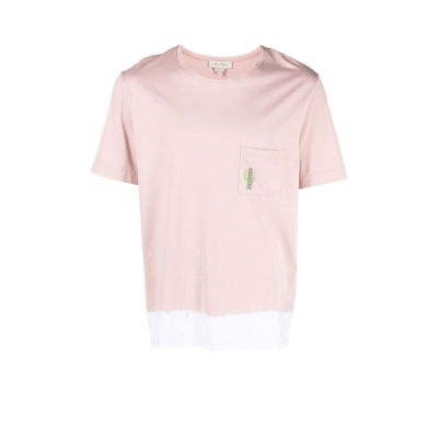 Shop Nick Fouquet Pink Embroidered Pocket T-shirt