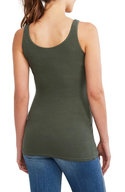 Shop A Pea In The Pod Ribbed Maternity Tank Top In Thyme