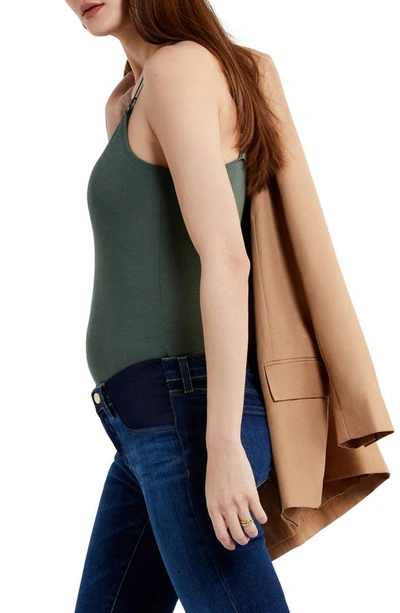 Shop A Pea In The Pod Luxe Clip Down Maternity/nursing Camisole In Olive