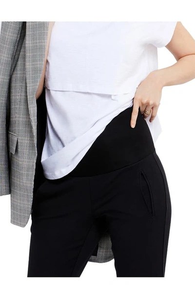 Shop A Pea In The Pod Curie Skinny Leg Crop Post-pregnancy Pants In Black