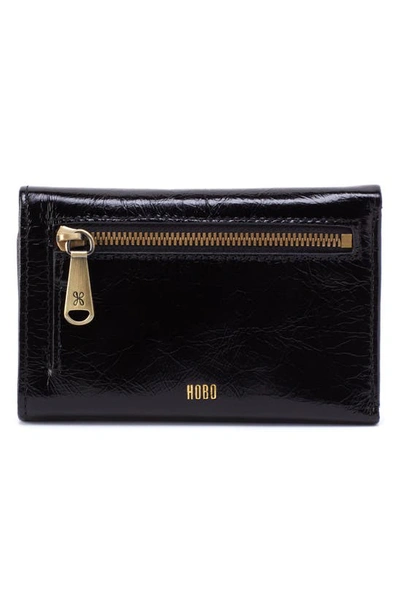 Shop Hobo Jill Leather Trifold Wallet In Black