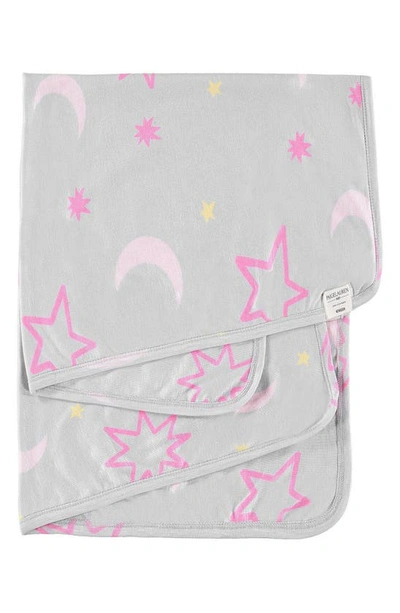 Shop Paigelauren Slub Footie, Hat & Blanket Set In Pink Moon/ Star