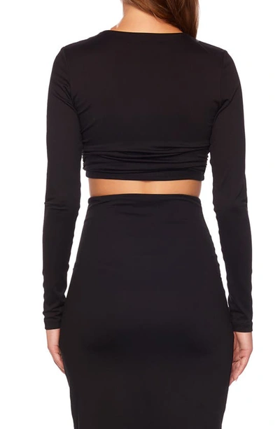 Susana Monaco Scoop Back Crop Top In Black