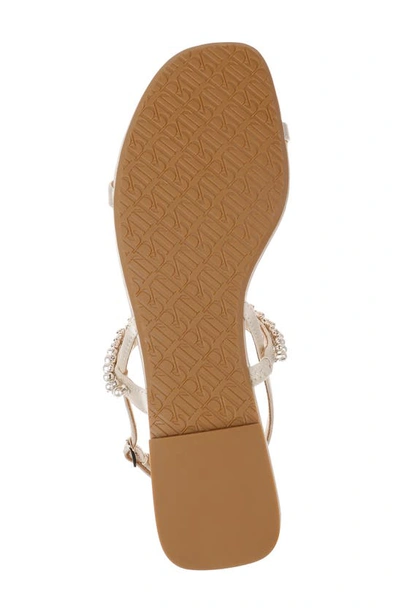 Shop Badgley Mischka Natalee Embellished Strap Sandal In Ivory