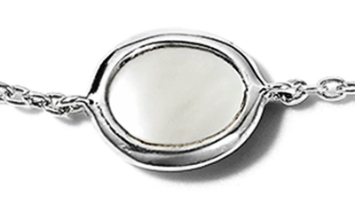 Shop Ippolita Rock Candy Mother-of-pearl Station Necklace In Sterling Silver