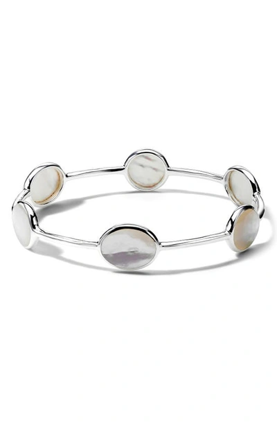 Shop Ippolita Rock Candy Mother-of-pearl Bangle In Sterling Silver