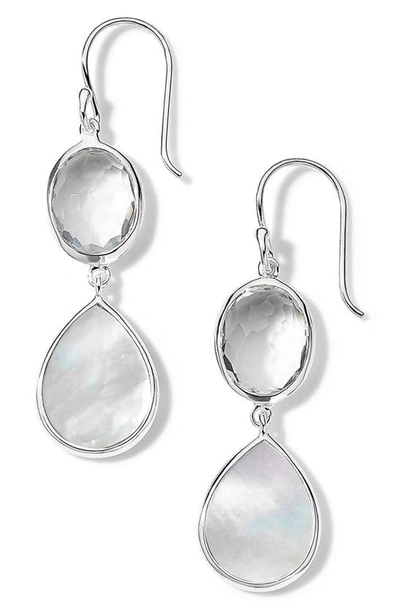 Shop Ippolita Wonderland Double Drop Earrings In Sterling Silver