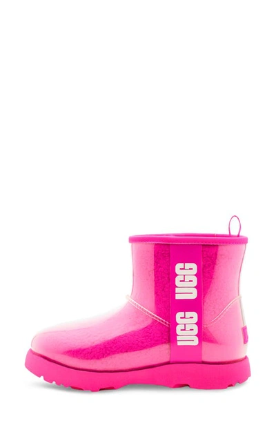 Shop Ugg Mini Classic Ii Waterproof Clear Boot In Taffy Pink