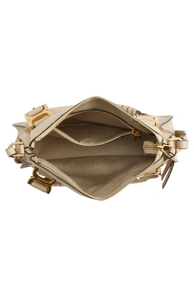 Shop Chloé Small Marcie Leather Satchel In Root Beige