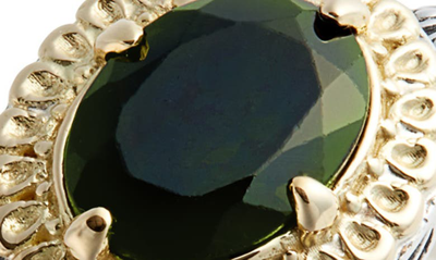 Shop Konstantino Hermione Two-tone Semiprecious Stone Ring In Silver/ Green Tourmaline