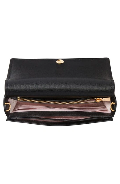 Shop Kate Spade Morgan Leather Wallet On A Chain In Black