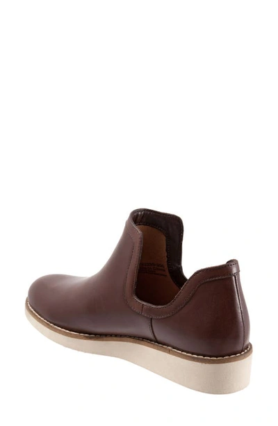 Shop Softwalk ® Woodbury Leather Bootie In Dark Brown