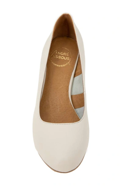 Shop Andre Assous Khloe Featherweight Wedge Pump In Linen