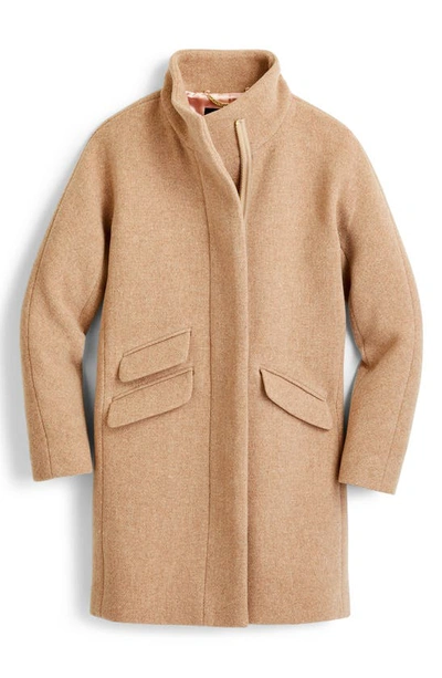 Shop Jcrew Stadium Cloth Cocoon Coat In Sandstone