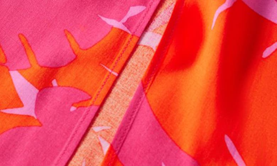 Shop Mango Flowy Print Dress In Fuchsia