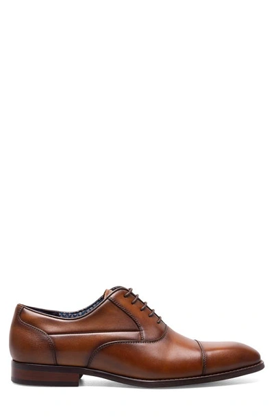 Shop Stacy Adams Kallum Cap Toe Oxford In Cognac