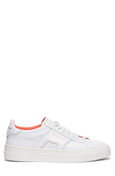 Shop Santoni Dbs1 Sneaker In White-white-i20