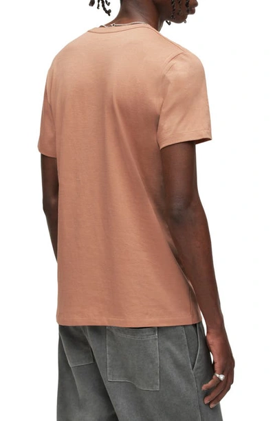 Shop Allsaints Tonic Slim Fit Crewneck T-shirt In Washed Brick Pink