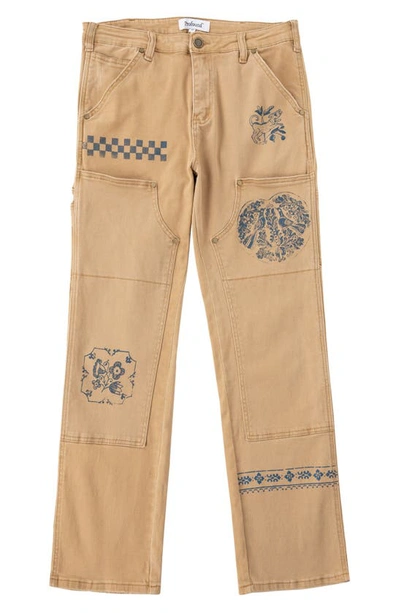 Shop Profound Hand Art Carpenter Jeans In Khaki