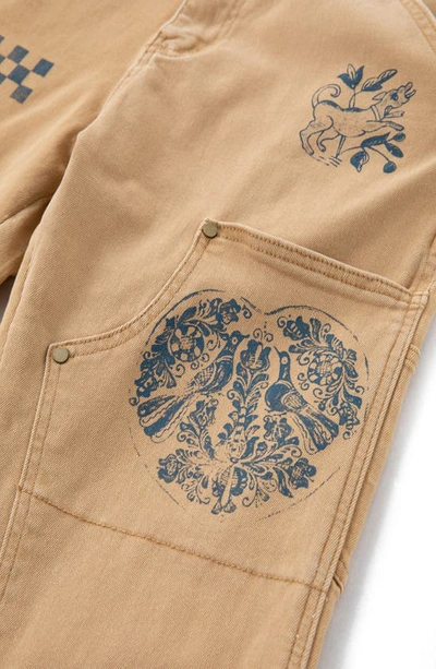 Shop Profound Hand Art Carpenter Jeans In Khaki