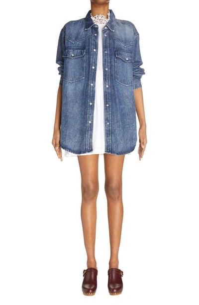 Shop Isabel Marant Étoile Gisele Lace Minidress In White