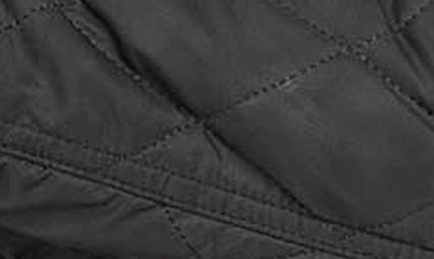 Shop Barbour Millfired Hooded Quilted Jacket In Black Classic