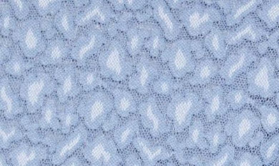Shop Hanky Panky X-dye Leopard Print Retro Lace Thong In Stonewash Blue/ Serenity Blue