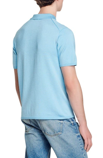 Shop Sandro Pablo Polo Sweater In Sky Blue