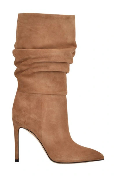 Shop Marc Fisher Ltd Romy Slouch Mid Calf Boot In Cognac