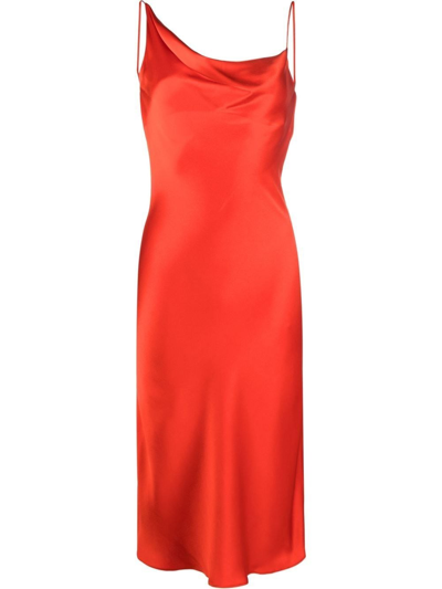 Shop Stella Mccartney Midi Dress In Red