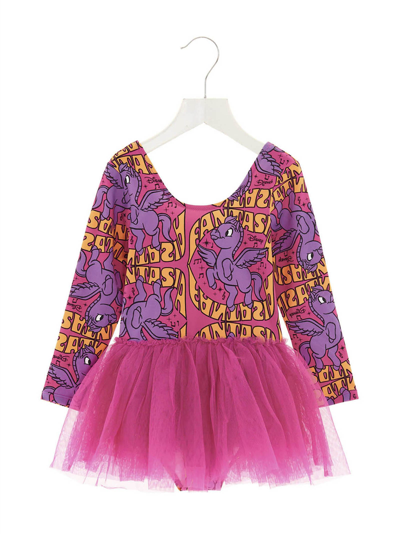 Shop Stella Mccartney Kids X Disney Fantasia Dress In Purple