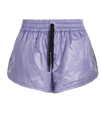 Shop Moncler Technical Shorts In Purple